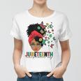 Junenth Is My Independence Day Black Queen And Butterfly Women T-shirt