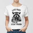 Live Fast Eat Trash Funny Raccoon Hiking Women T-shirt