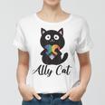 Rainbow Ally Cat Lgbt Gay Pride Flag Heart Men Women Kids Women T-shirt