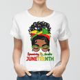 Remembering My Ancestors Juneteenth Black Women Messy Bun Women T-shirt