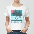 Womens Boca Raton Florida Souvenirs Fl Palm Tree Vintage Women T-shirt