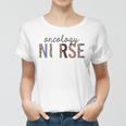 Womens Oncology Nurse Leopard Print Nursing School Women Women T-shirt