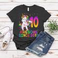 10 Year Old Unicorn Flossing 10Th Birthday Girl Unicorn Women T-shirt Funny Gifts