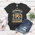 August 1963 Birthday Life Begins In August 1963 V2 Women T-shirt Funny Gifts