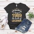 August 1989 Birthday Life Begins In August 1989 V2 Women T-shirt Funny Gifts
