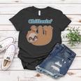 Chillaxin Cartoon Sloth Hanging In A Tree Women T-shirt Unique Gifts
