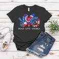 Tie Dye 4Th Of July Peace Love America Sunflower Patriotic Women T-shirt Funny Gifts