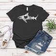 Vintage Shark Silhouette Hammerhead Shark Tiger Shark Heart 158 Trending Shirt Women T-shirt Funny Gifts