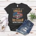 Womens Im A Dad Uncle And A Veteran Fathers Day Fun 4Th Of July Women T-shirt Funny Gifts