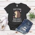 Womens Just A Girl Who Loves Hedgehogs Cute Hedgehog Girl Women T-shirt Unique Gifts
