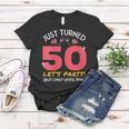 Womens Just Turned 50 Party Until 9Pm Funny 50Th Birthday Gag Gift Women T-shirt Funny Gifts