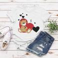 Cartoon Animal Happy Loving Teddy Bear Women T-shirt Funny Gifts