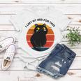 Funny Vintage Black Cat I Left My Bed For This Women T-shirt Funny Gifts