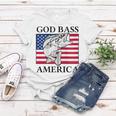 God Bass America Funny Fishing Dad 4Th Of July Usa Patriotic Zip Women T-shirt Funny Gifts