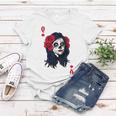 Halloween Sugar Skull With Red Floral Halloween Gift By Mesa Cute Women T-shirt Unique Gifts