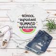 School Is Important But Summer Is Importanter Watermelon Design Women T-shirt Funny Gifts