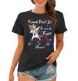 Friends Dont Let Friends Fight Chronic Fatigue Syndrome Cfs Alone Unicorn Blue Ribbon Chronic Fatigue Syndrome Support Cfs Awareness V2 Women T-shirt