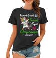 Friends Dont Let Friends Fight Glaucoma Alone Unicorn Green Ribbon Glaucoma Glaucoma Awareness Women T-shirt