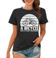 Funny Bicycle I Ride Fun Hobby Race Quote A Bicycle Ride Is A Flight From Sadness Women T-shirt