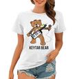 Boston Keytar Bear Street Performer Keyboard Playing Gift Raglan Baseball Tee Women T-shirt