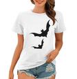 Halloween Two Bats Pattern Women T-shirt