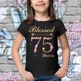 Blessed By God For 75 Years Old 75Th Birthday Party  Youth T-shirt