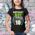 Birthday Boy 10 Video Game Controller Gamer 10Th Birthday Youth T-shirt
