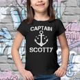 Captain Scotty Funny Birthday Personalized Name Boat Gift Youth T-shirt