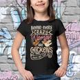 Chicken Chicken Behind The Crazy Woman Hen Farmers Youth T-shirt