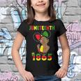 Cute Black Messy Bun Junenth Celebrating 1865 Girls Kids Youth T-shirt