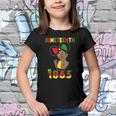 Cute Black Messy Bun Juneteenth Celebrating 1865 Girls Kids Youth T-shirt