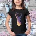 Deer Groovy Stripes Deer Head Youth T-shirt