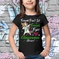 Friends Dont Let Friends Fight Glaucoma Alone Unicorn Green Ribbon Glaucoma Glaucoma Awareness Youth T-shirt