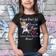 Friends Dont Let Friends Fight Ibm Alone Unicorn Blue Ribbon Inclusion Body Myositis Inclusion Body Myositis Awareness Youth T-shirt