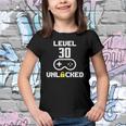 Funny Level 30 Unlocked Video Gamer 30Th Birthday Gifts Youth T-shirt