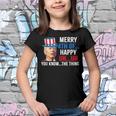Joe Biden Confused Merry Happy Funny 4Th Of July Youth T-shirt