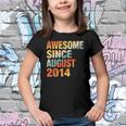 Kids Vintage 7Th Birthday Awesome Since August 2014 7 Years Old Youth T-shirt