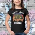 Man I Love Frogs Funny Retro Frog V2 Youth T-shirt