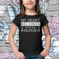 My Heart Belongs To A Nurse I Love My Nurse Valentines Day 253 Trending Shirt Youth T-shirt