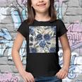 Pattern Watercolor Flower Navy Blue Youth T-shirt