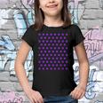 Purple And White Polka Dots Youth T-shirt