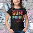 Summer Vibes Tie Dye Hello Summer Vacation Youth T-shirt