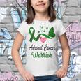 Adrenal Cancer Warrior Butterfly Green Ribbon Adrenal Cancer Adrenal Cancer Awareness Youth T-shirt