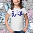 Alopecia Warrior Butterfly Blue Ribbon Alopecia Support Alopecia Awareness Youth T-shirt