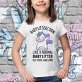 Babysittercorn Funny Unicorn Dabbing Gift Like A Normal Babysitter But More Awesome Youth T-shirt