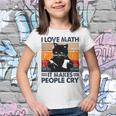 Black Cat I Love Math It Makes People Cry Youth T-shirt