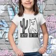 Cat Cuss Cactus Funny Cat Joke Youth T-shirt