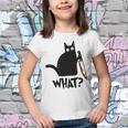 Cat What Murderous Black Cat With Knife Youth T-shirt