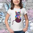 Cute Cat Gift For Kitten Lovers Colorful Art Kitty Adoption Youth T-shirt