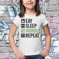 Eat Eat Sleep Wordle Repeat Wordle Lover Wordle Addict Youth T-shirt